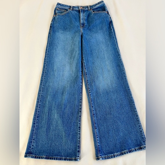 Pink‎ By Victoria's Secret High Rise Wide Leg Jeans Womens US Sz 12 Y2K Buggy - Picture 1 of 13